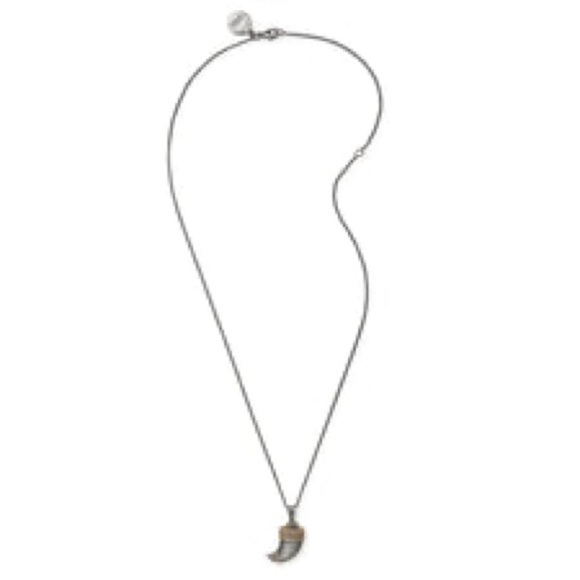 ALEX AND ANI Tiger's Claw Necklace, Two Tone -Midnight Silver/Gold - Picture 2 of 4
